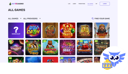 Ontdek alle spellen bij het OctoCasino